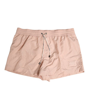 Dolce & Gabbana Pink Drawstring Beachwear Men Shorts Swimwear