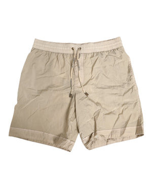 Dolce &amp; Gabbana Beige Nylon Beachwear Men's Boxer Short Swimwear
