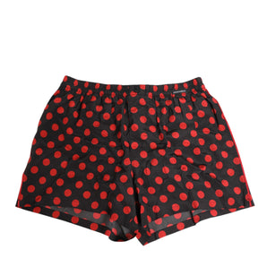 Dolce & Gabbana Black Silk Polka Dot Boxer Shorts Men Underwear