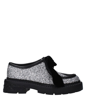 Jimmy Choo Gray Plastic Slip-On Loafers