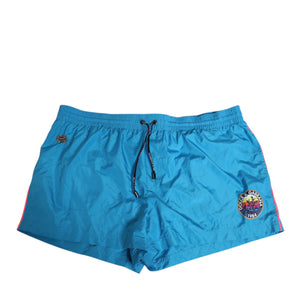 Dolce & Gabbana Blue Polyester Beachwear Men Shorts Swimwear