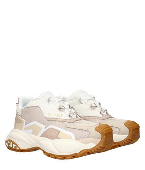 Versace Beige Fabric Chunky Sneakers