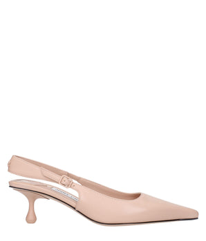 Jimmy Choo Pink Leather High Heel Pumps