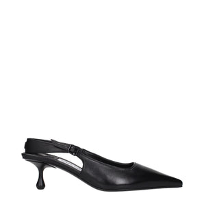 Jimmy Choo Black Leather Flat Sandals
