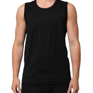 Dolce & Gabbana Black Cotton Sleeveless Underwear Men Tank Top