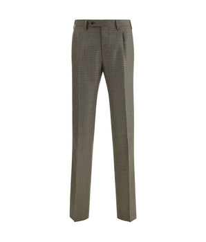 Germano Houndstooth Pattern Trousers