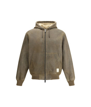 Emporio Armani leather bomber jacket