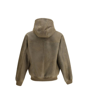 Emporio Armani leather bomber jacket