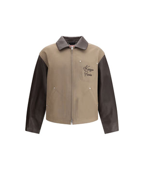 Kenzo Wool and College Leather Jacket