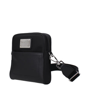 Dolce & Gabbana Black Fabric Crossbody Bags