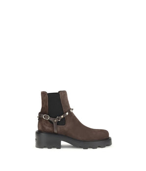 Valentino Garavani Brown Calf Leather Bos Taurus Chelsea Boots