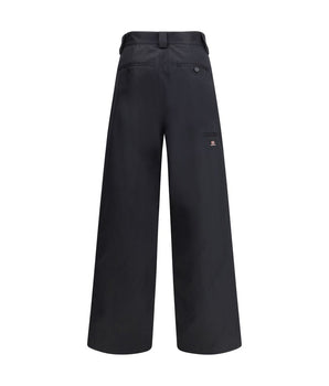 Balenciaga Black Cotton Casual Pants