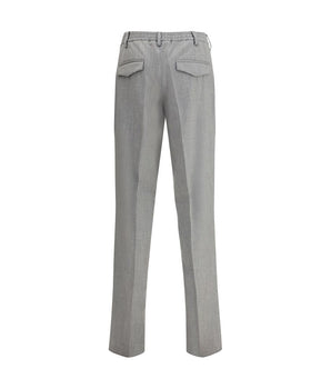 Lardini Gray Fleece Wool Chino Pants