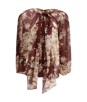 Dolce & Gabbana Bordeaux Silk Pattern Shirt