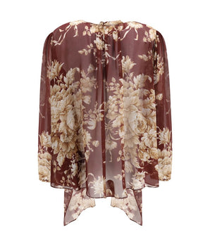 Dolce & Gabbana Bordeaux Silk Pattern Shirt