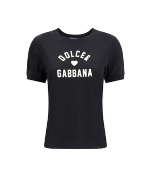 Dolce & Gabbana Black Cotton T-Shirt