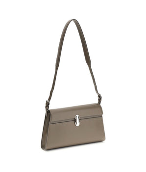 Savette Beige Calf Leather Bos Taurus Shoulder Bag
