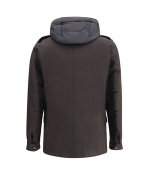 MooRER Brown Fleece Wool Coat