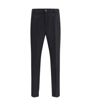 Cruna Black Fleece Wool Dress Pants