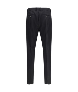 Cruna Black Fleece Wool Dress Pants