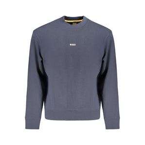 Hugo Boss Blue Cotton Men Sweater
