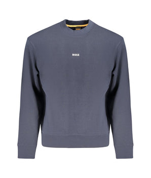 Hugo Boss Blue Cotton Men Sweater