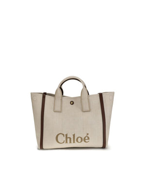 Chloé Beige Cotton Shoulder Bag