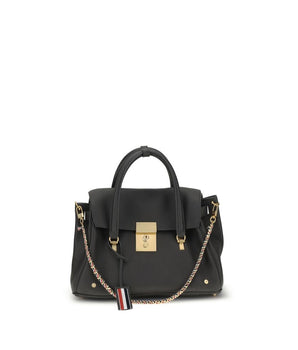 Thom Browne Gray Calf Leather Bos Taurus Handbag