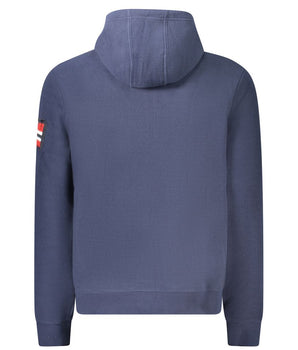 Norway 1963 Blue Polyester Men's Hooded Sweater