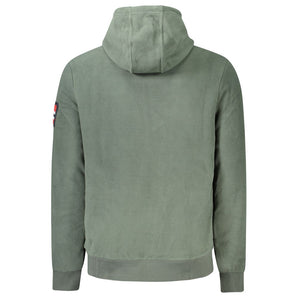 Norway 1963 Green Polyester Men's Hooded Sweater