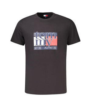 Tommy Hilfiger Black Cotton Men T-Shirt