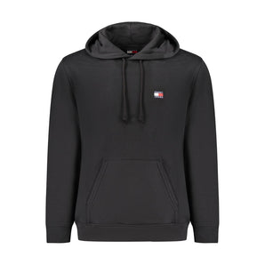 Tommy Hilfiger "Black Cotton Men Sweater with Central Pocket"