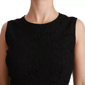 Dolce & Gabbana Black Lace Gown Bodycon Sheath STAFF Dress
