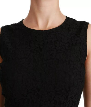 Dolce &amp; Gabbana Black Lace Gown Bodycon Sheath STAFF Dress