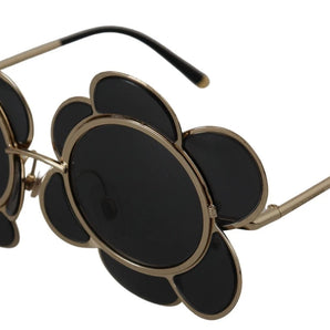 Dolce & Gabbana DG2201 Black Lens Gold Frame LIMITED EDITION Sunglasses