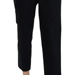 Dolce &amp; Gabbana Chic Black Cotton Trousers