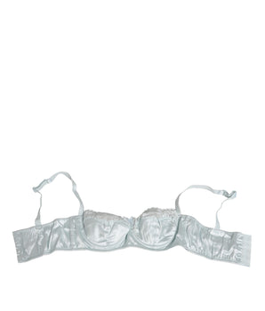 Dolce & Gabbana Light Blue Silk Semi-Padded Balconette Underwear
