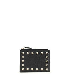 Valentino Garavani Black Calf Leather Bos Taurus Wallet