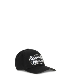 Dsquared² Black Cotton Cap (Baseball Hat)