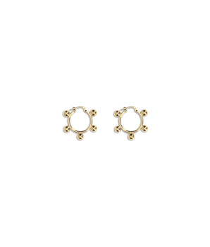 Jil Sander Gold Brass Earrings