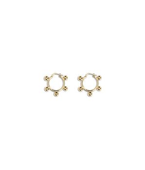 Jil Sander Gold Brass Earrings