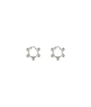Jil Sander Silver Brass Earrings