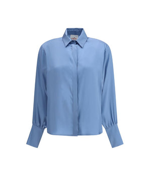 Crida Milano Light Blue Silk Shirt
