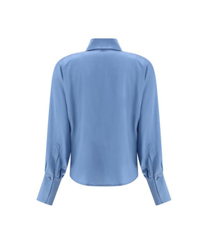 Crida Milano Light Blue Silk Shirt