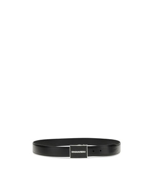Dsquared² Black Calf Leather Bos Taurus Regular Belt