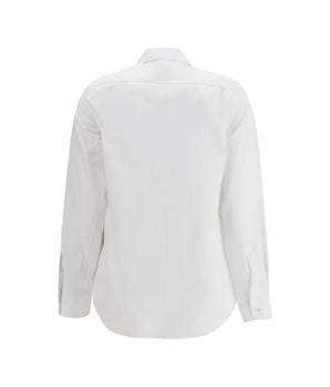 Sara Roka White Cotton Dress Shirt