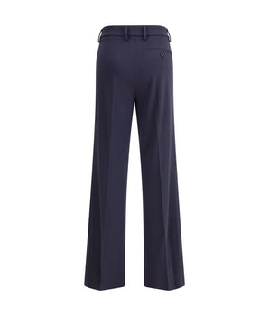True Royal Blue Viscose Flared Pants