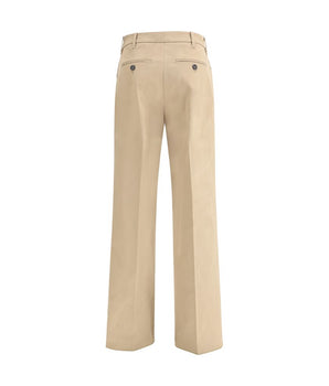 True Royal Beige Cotton Casual Pants