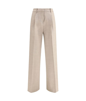 True Royal Beige Wool Casual Pants