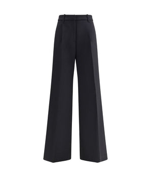 True Royal Black Wool Casual Pants